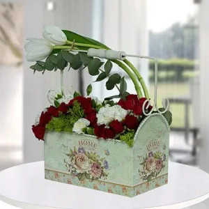 Spectacular Flower Arrangement In A Designer Pot - FWR