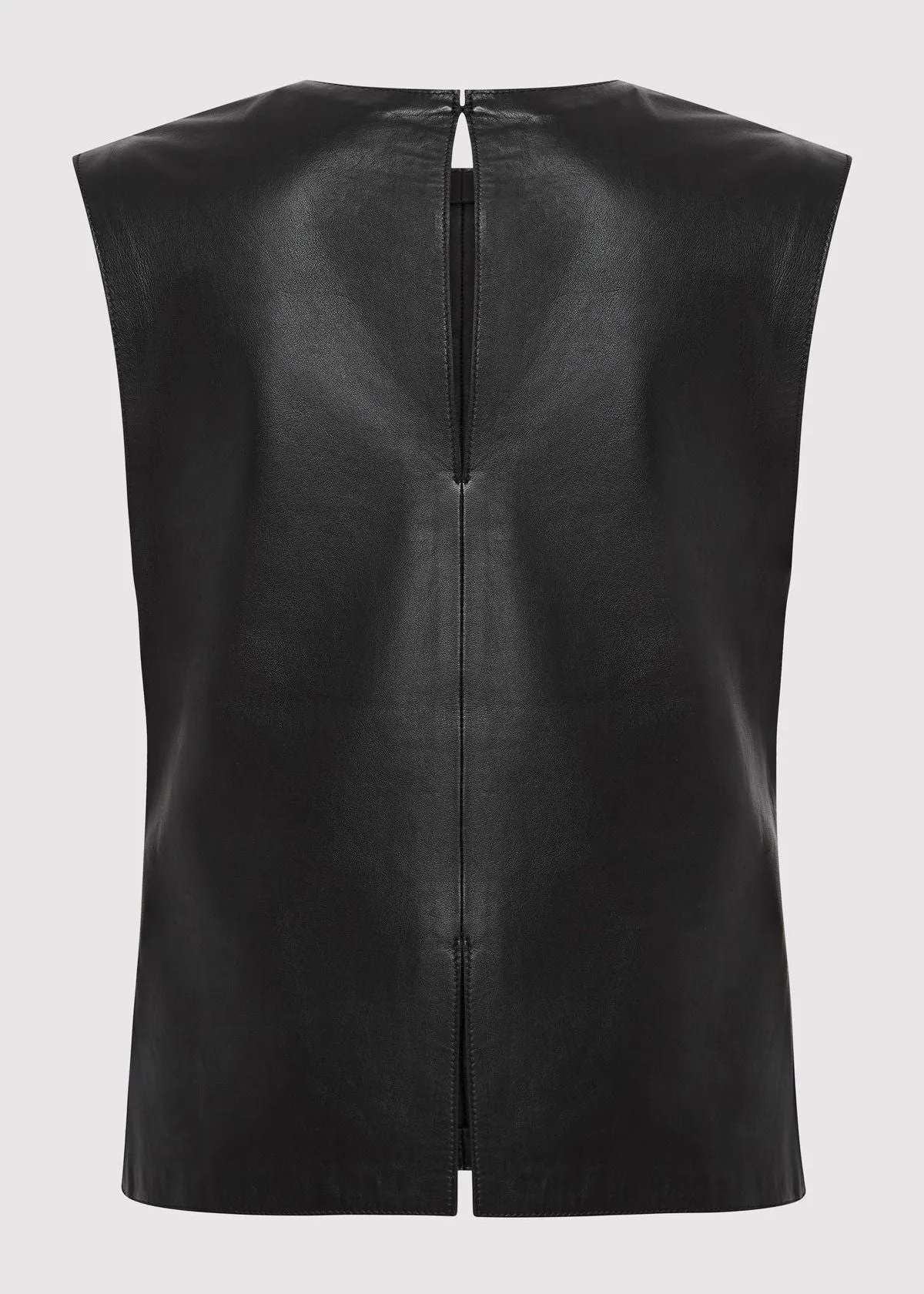 ST. AGNI Leather Top - Black