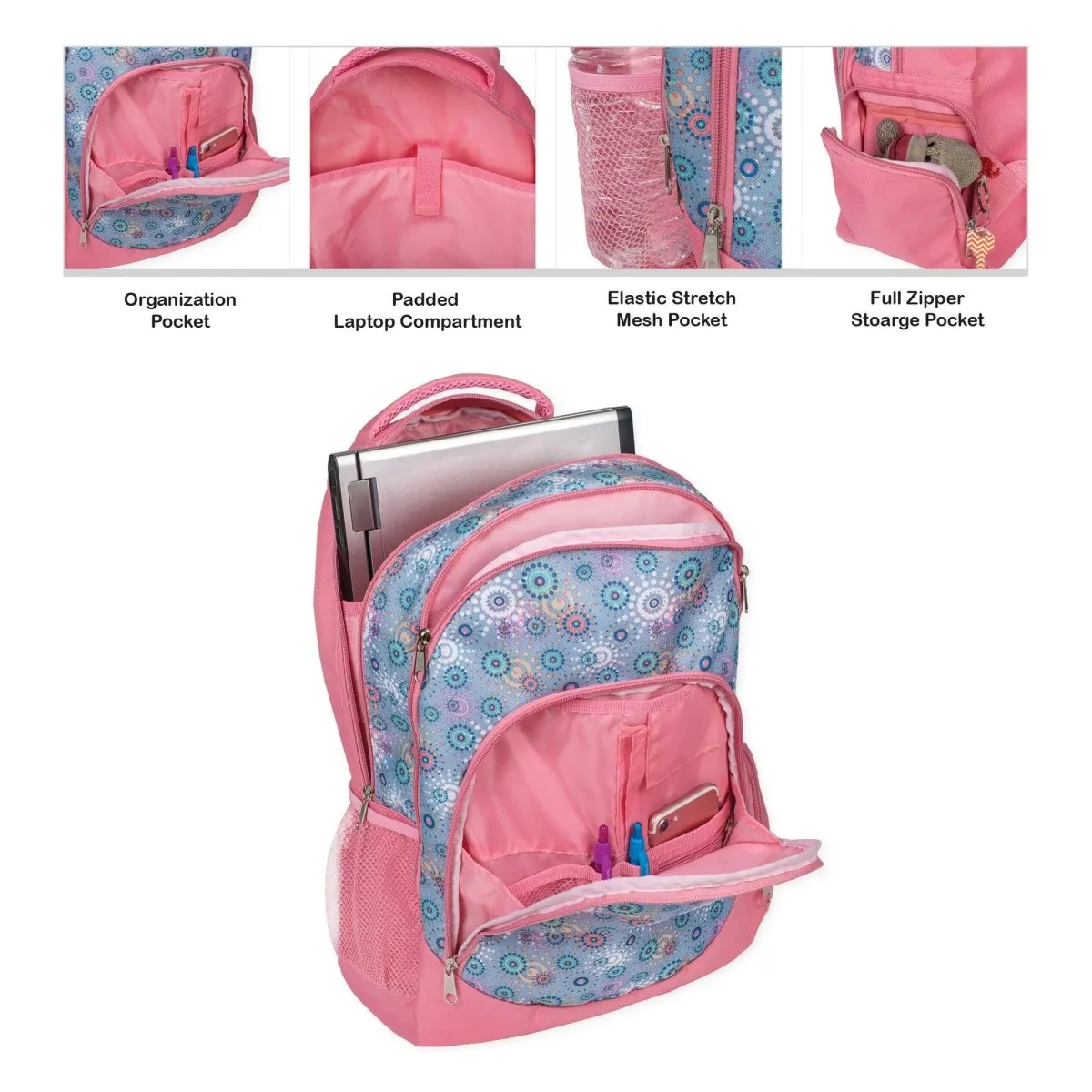 Starburst Pink Backpack & Lunchbag Set