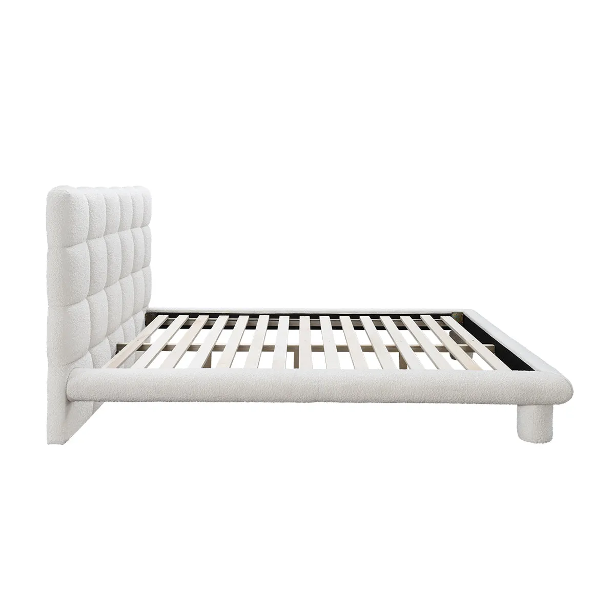 Stella Boucle Queen Bed (Cream)