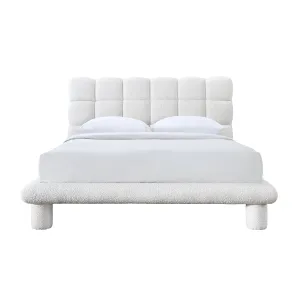 Stella Boucle Queen Bed (Cream)