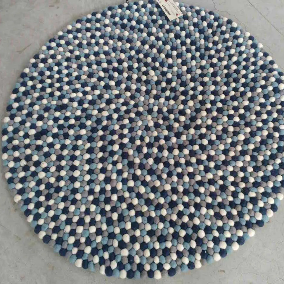 Storm Cloud Felt Ball Rug