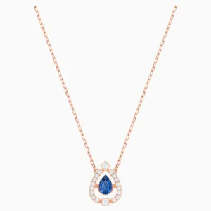 Swarovski Sparkling Dance Pear Necklace Blue