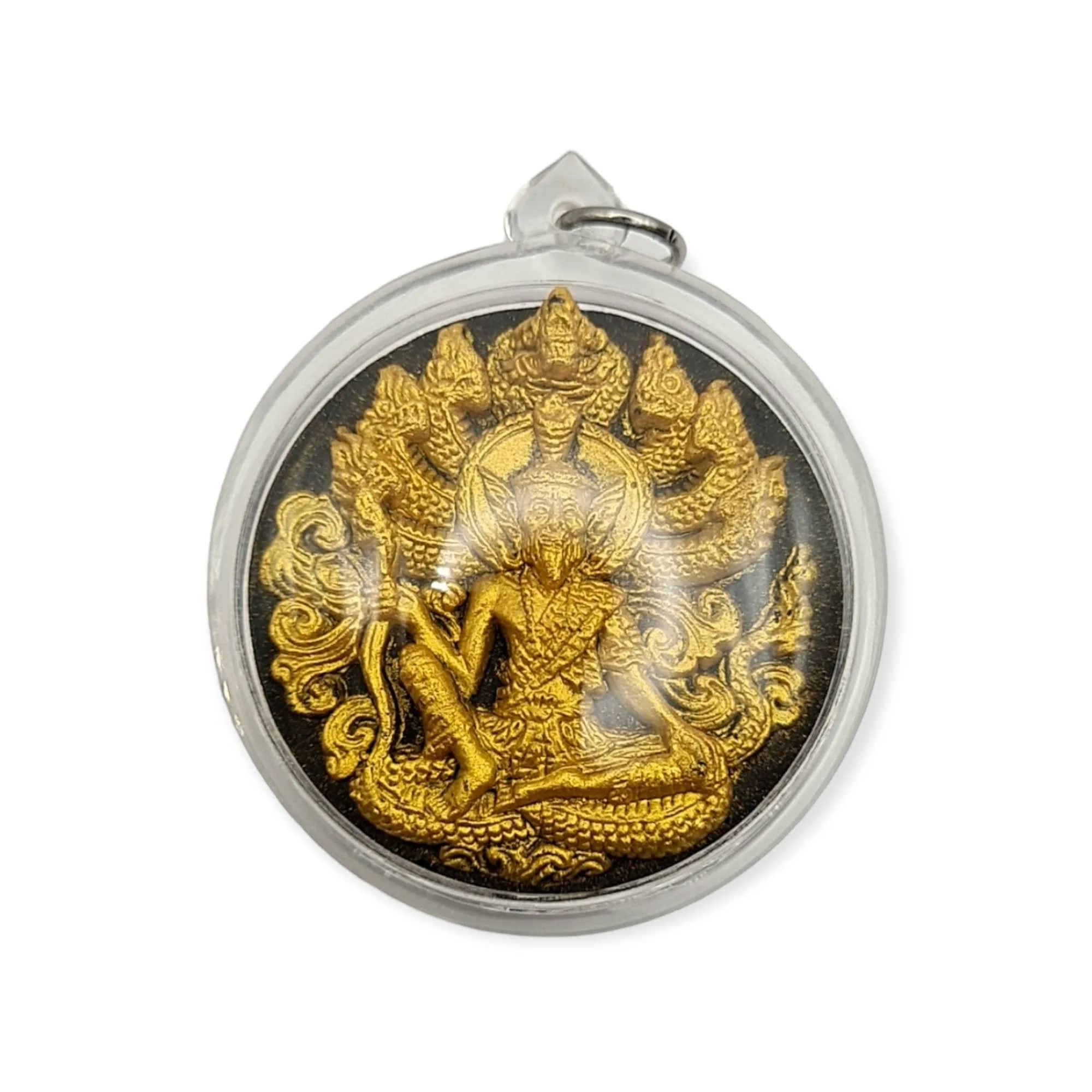 Thai Amulet Phor Kae Lersi Hermit PhromMunee back Naga Nakkarah Phra Nakprok Lp Srithepudon. Lucky Charm Pendant Waterproof Case