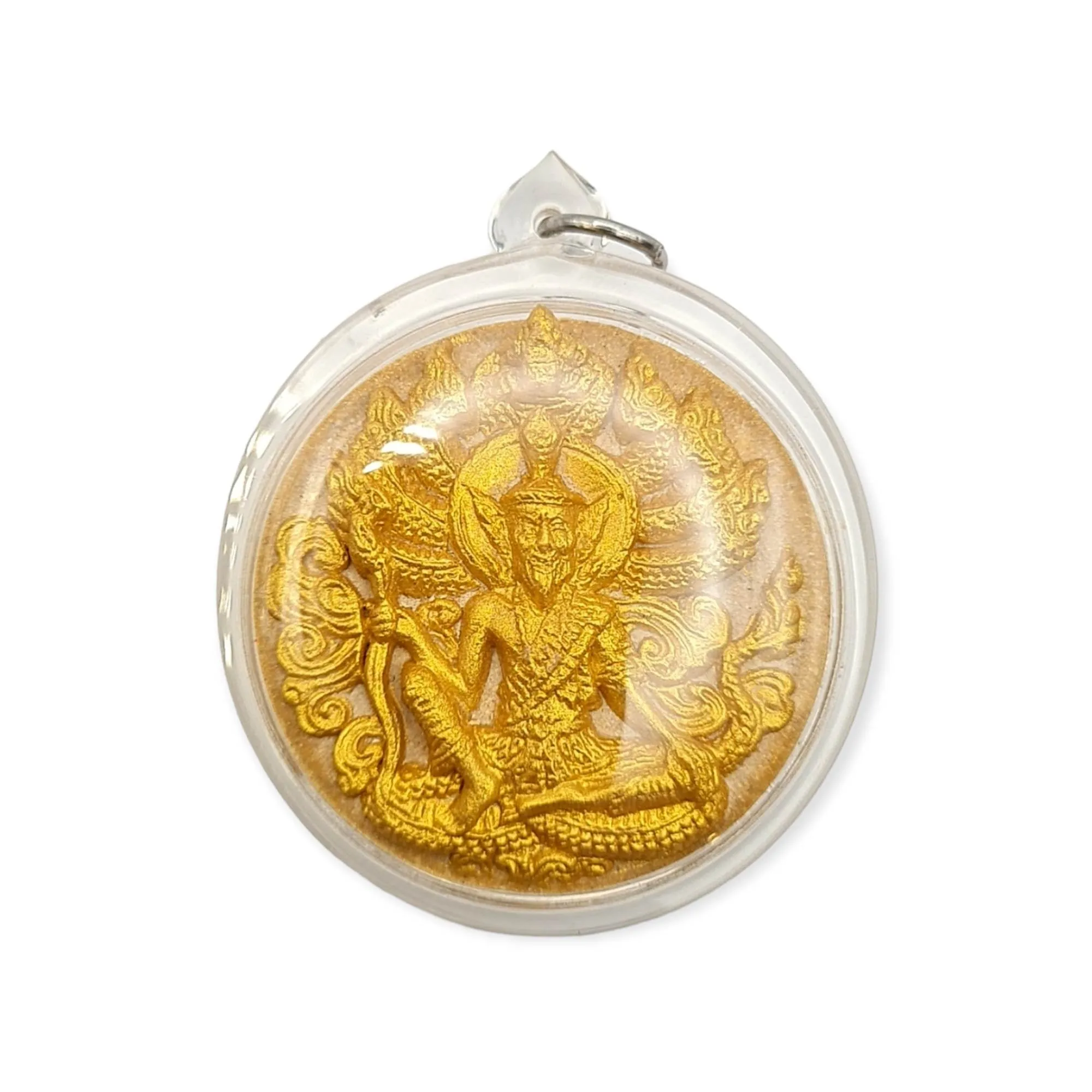 Thai Amulet Phor Kae Lersi Hermit PhromMunee back Naga Nakkarah Phra Nakprok Lp Srithepudon. Lucky Charm Pendant Waterproof Case