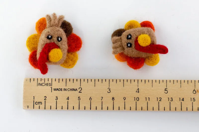 Thanksgiving Turkey Head Felt Shapes