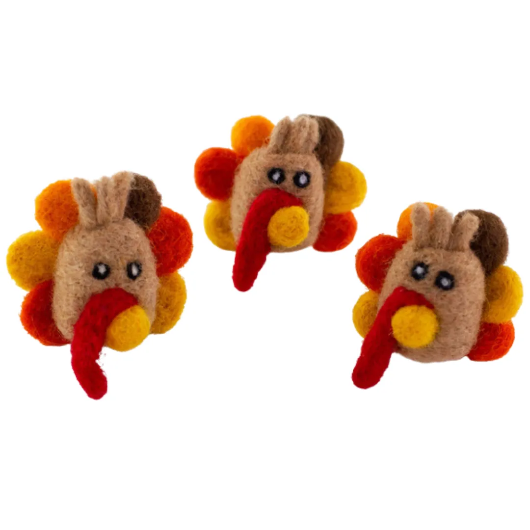 Thanksgiving Turkey Head Felt Shapes