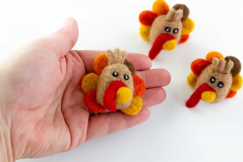 Thanksgiving Turkey Head Felt Shapes