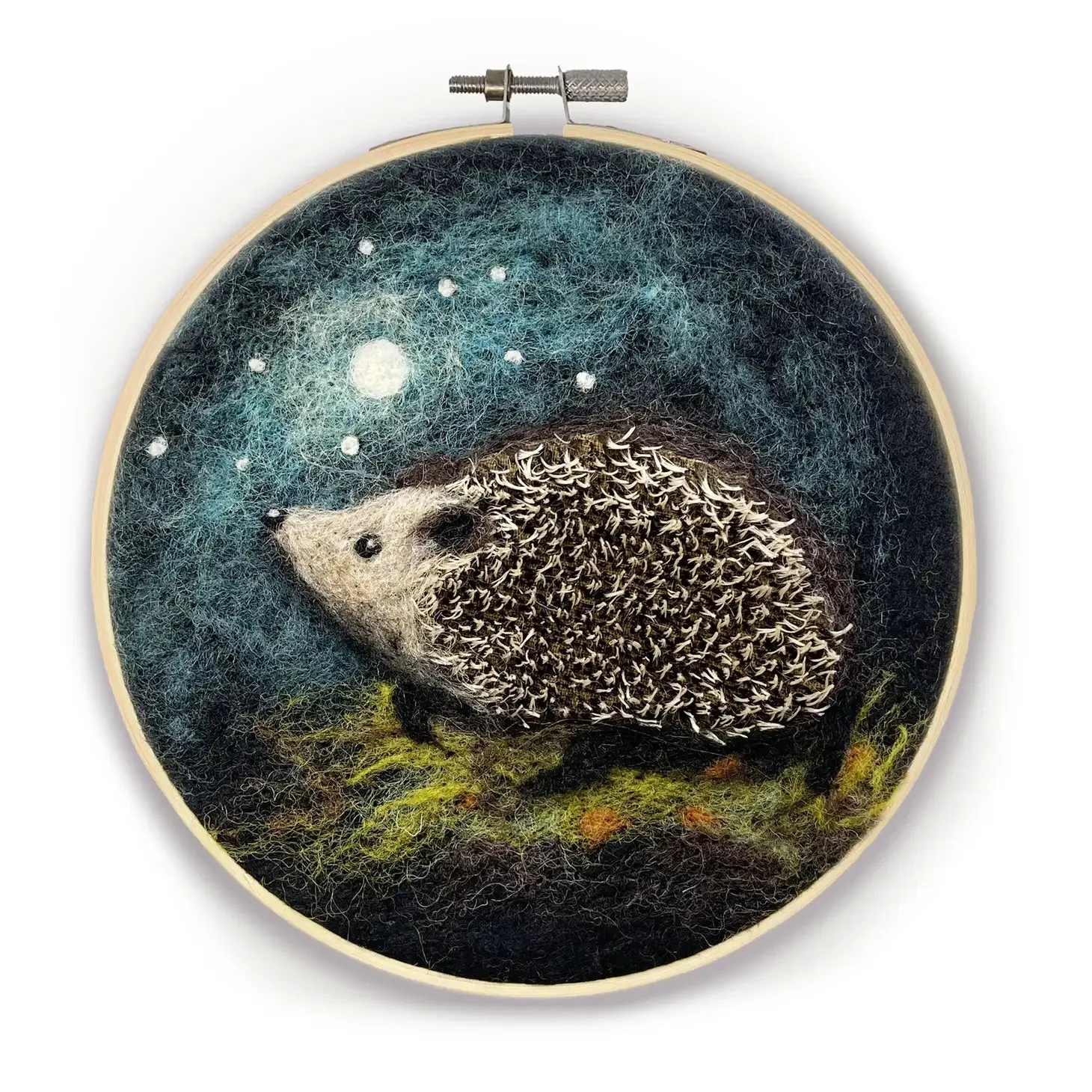 The Crafty Kit Co - Hedgehog In A Hoop - Felt Craft