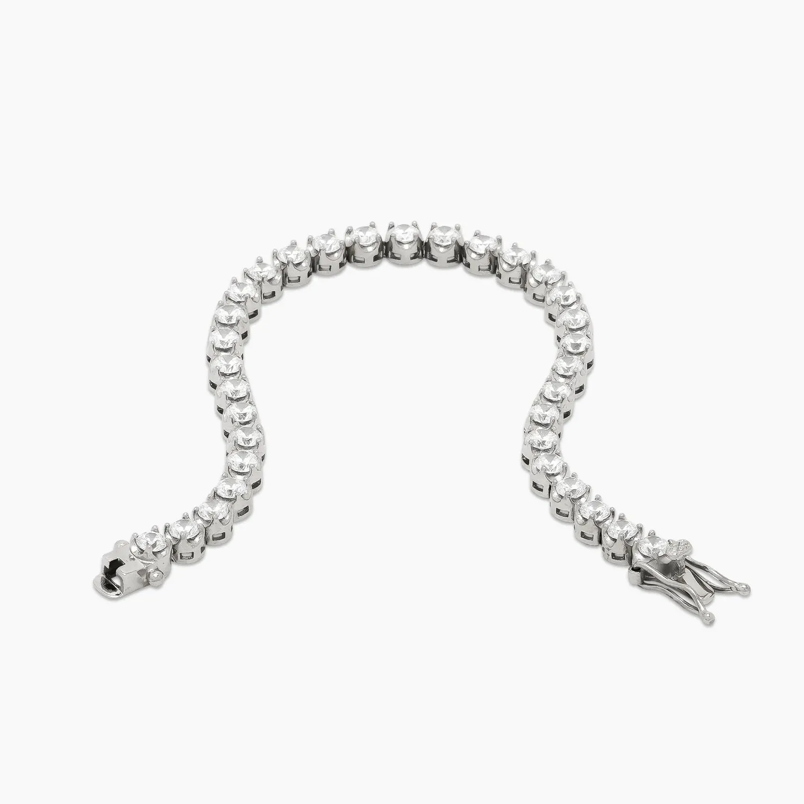 The Gold Gods Diamond Buttercup Tennis Bracelet (4mm 7.5" White Gold)