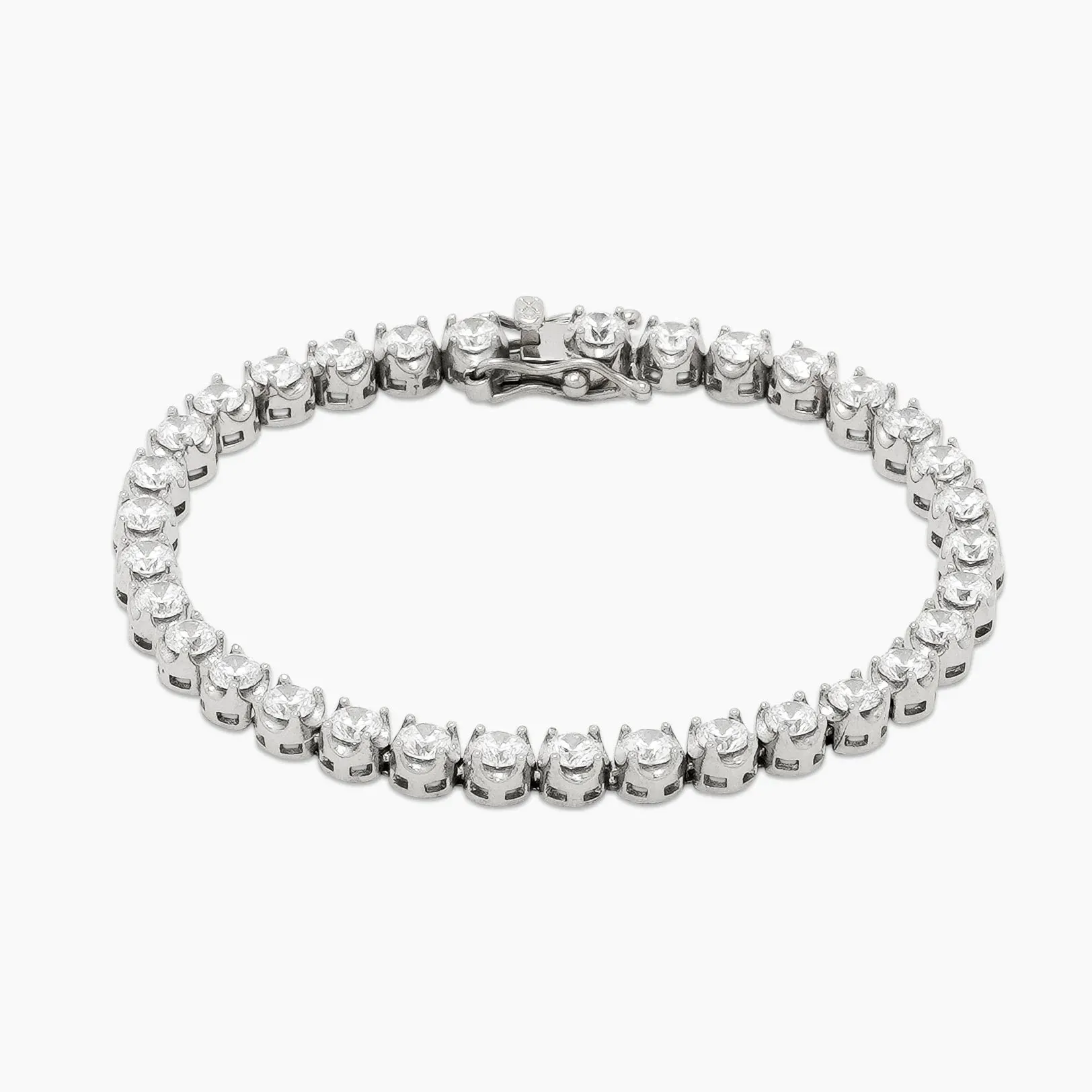 The Gold Gods Diamond Buttercup Tennis Bracelet (4mm 7.5" White Gold)