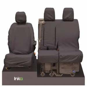 Toyota ProAce Front Set 1 2 INKA Tailored Waterproof Seat Covers Grey MY 07-2016