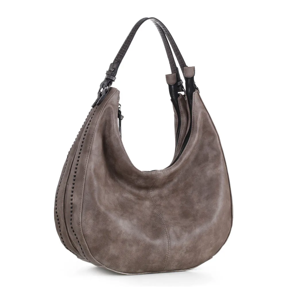 Vegan Leather Hobo Handbag