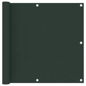 vidaXL Balcony Screen Dark Green 90x400 cm Oxford Fabric