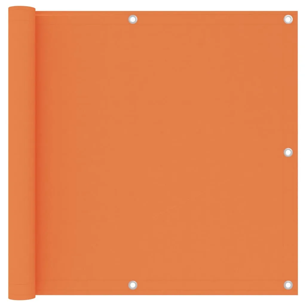 vidaXL Balcony Screen Orange 90x500 cm Oxford Fabric