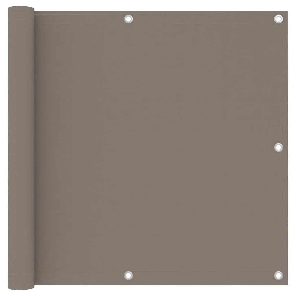 vidaXL Balcony Screen Taupe 90x400 cm Oxford Fabric