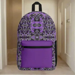 Vintage Black White Purple Backpack