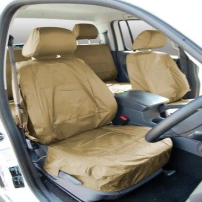 VW Amarok INKA Front Set 1 1 Fully Tailored Waterproof Seat Covers Beige MY-10-21