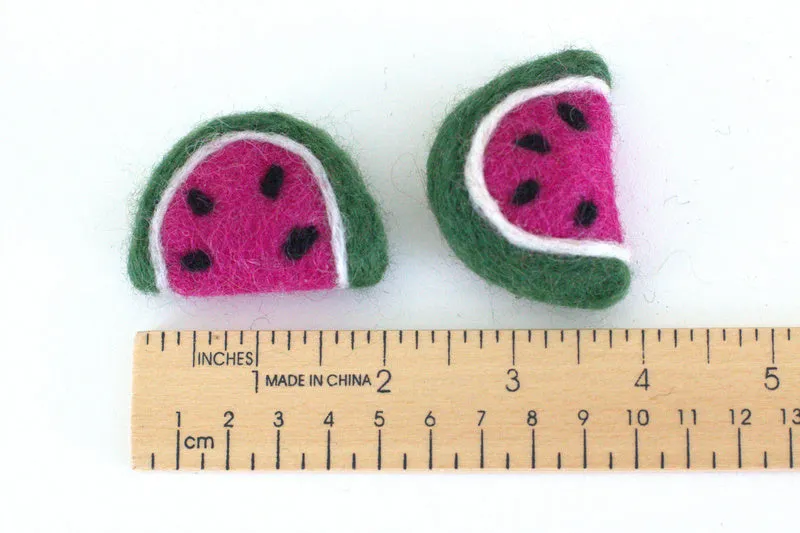 Watermelon Felt Shapes- Pink & Green