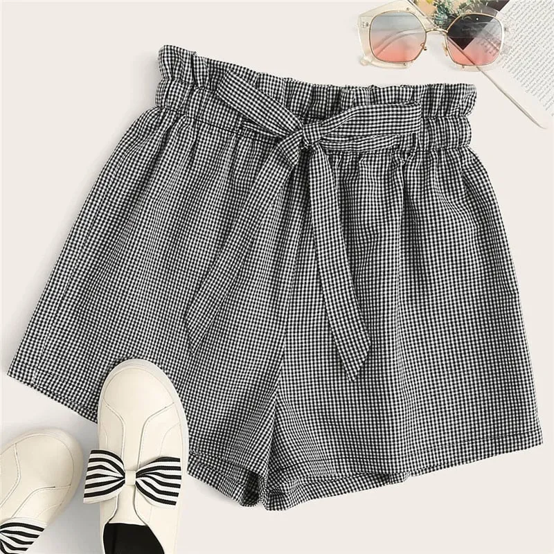 Women's Summer Cotton High-Waist Shorts