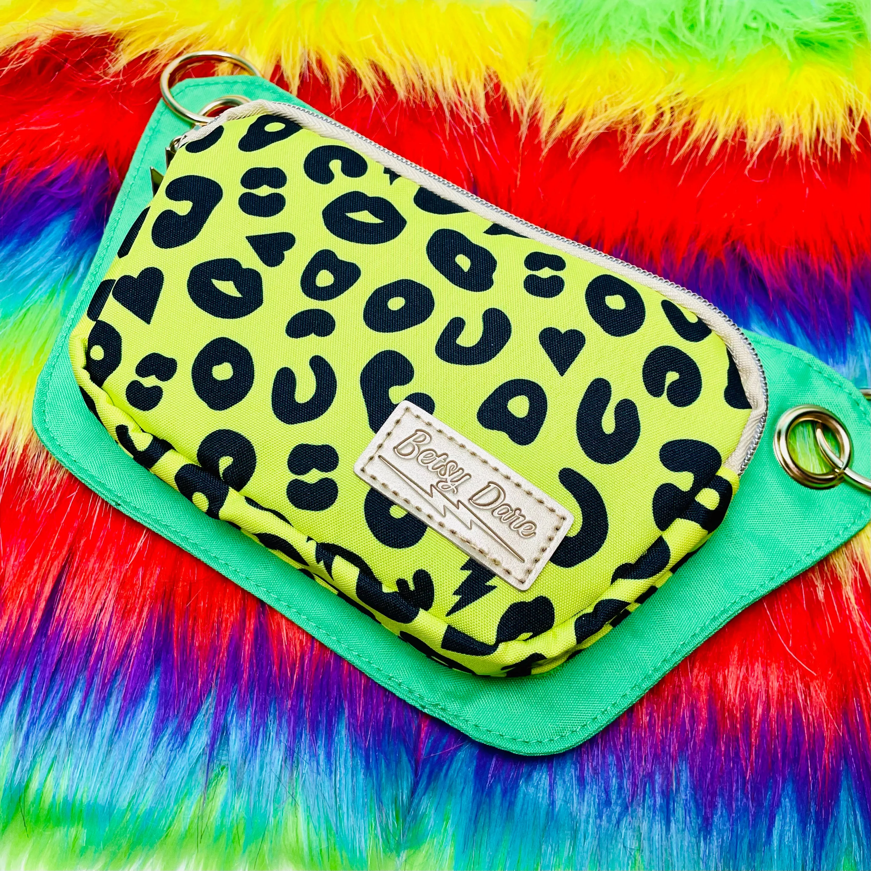 Yellow Electric Leopard Lisa Convertible Crossbody Belt Bag