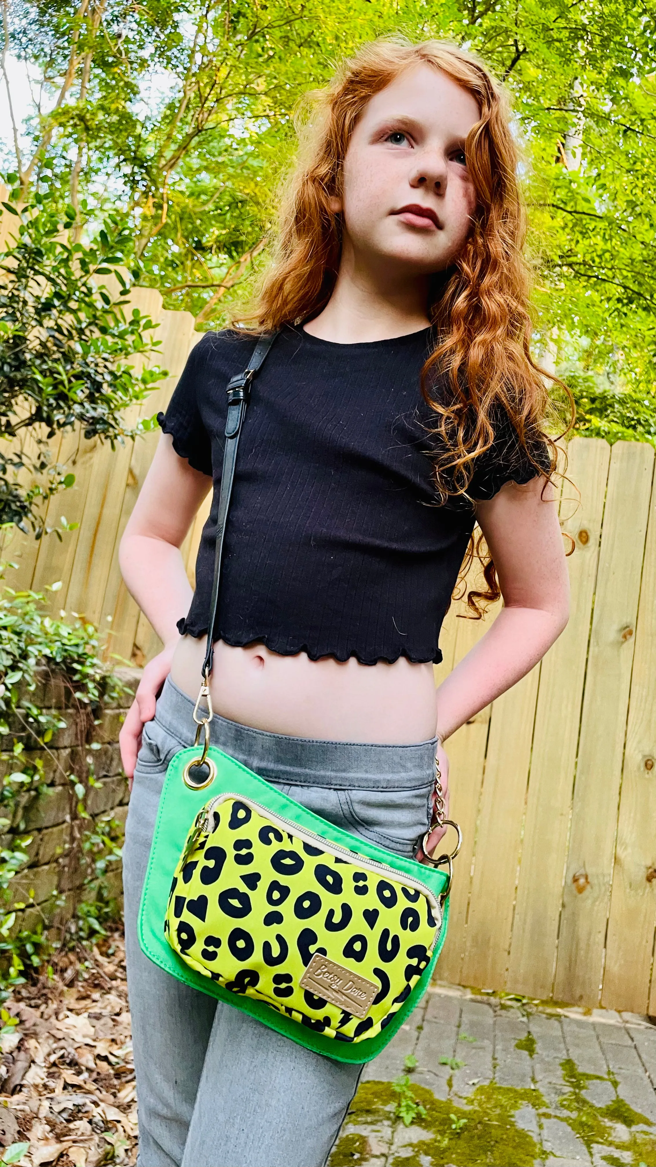 Yellow Electric Leopard Lisa Convertible Crossbody Belt Bag