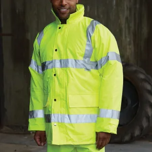 Yoko Hi Vis Contractor Waterproof Lined Coat